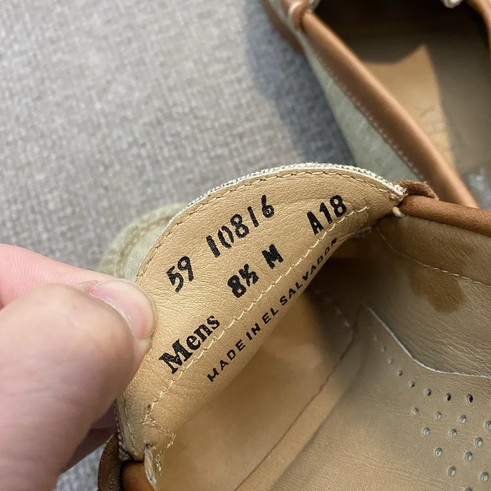 Johnston & Murphy Shoes Mens Size 8.5 M Beige Penny Loafers Slip On 59-10816